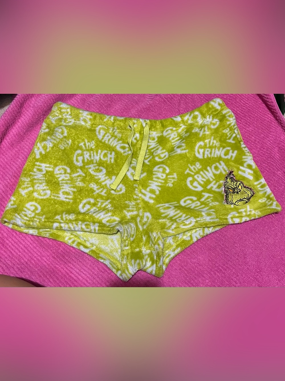 Brand new The Grinch Green Fleece Women's Lounge Shorts